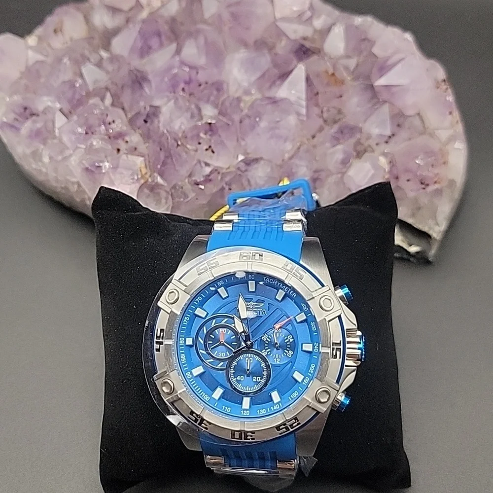 NEW 25506 Invicta Speedway Impulse Men's Watch - 52mm Blue Silver Chronograph